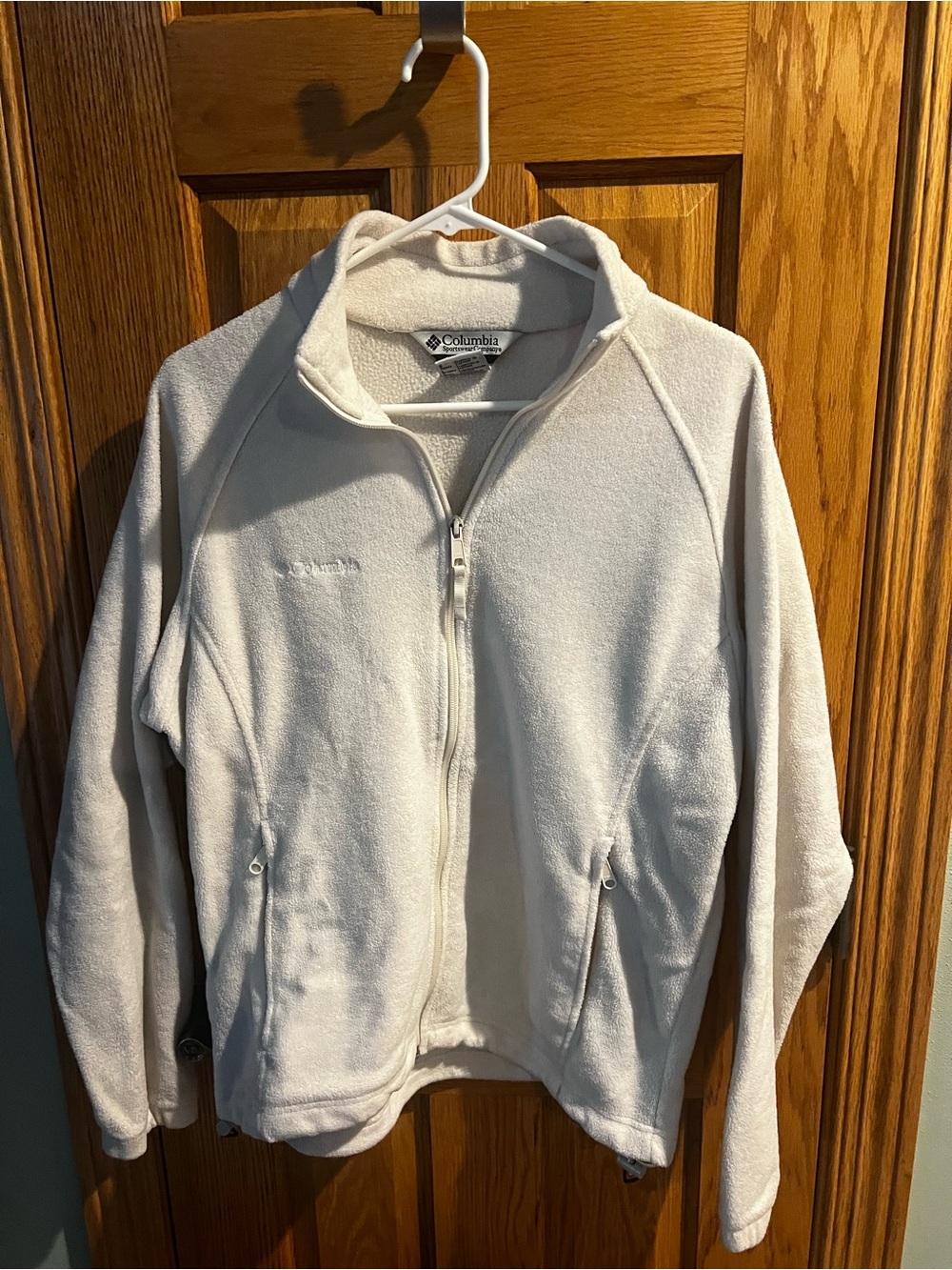 Columbia Women's White Full-Zip Teddy Fleece Jacket